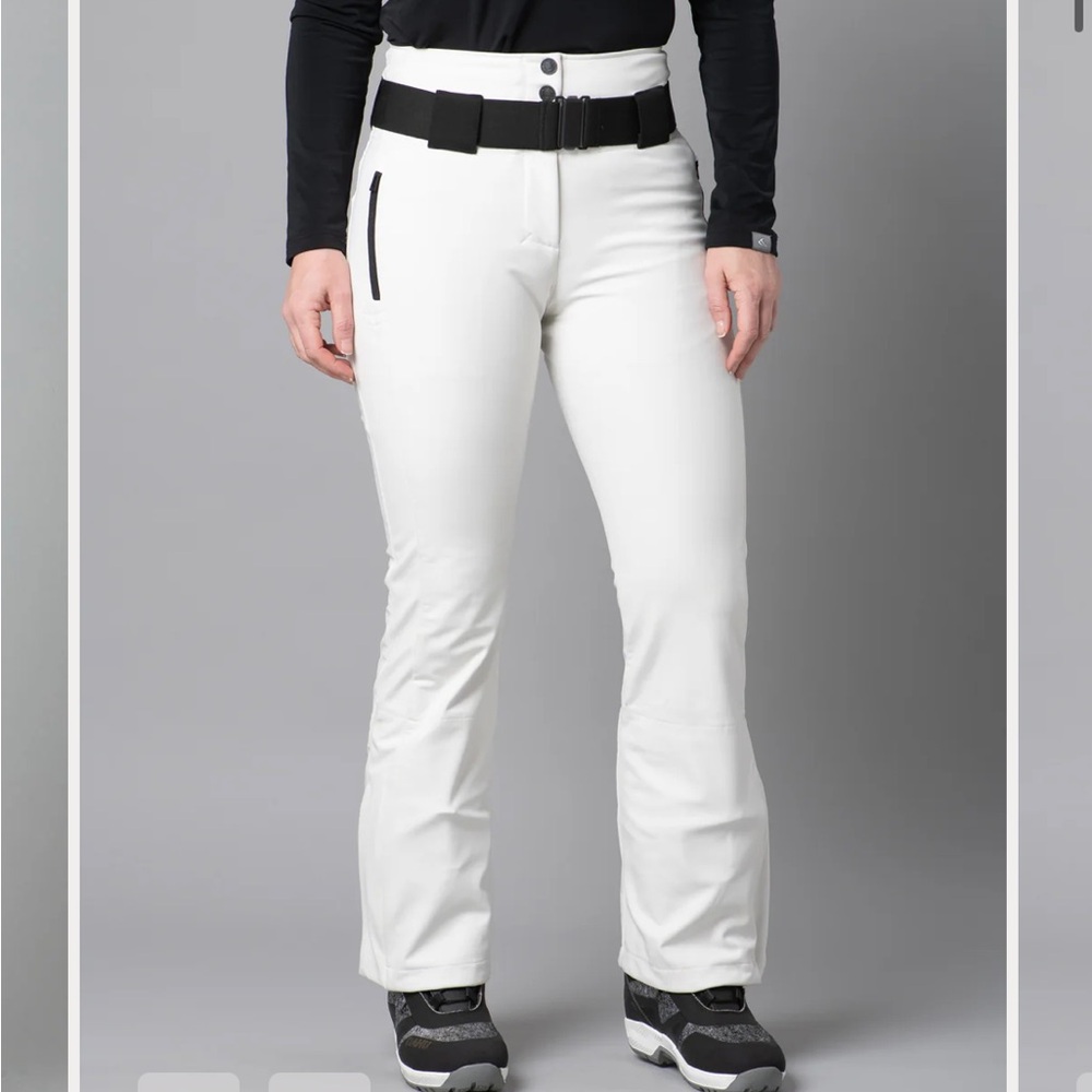 Women’s White Snow Pants - Sleek Slim Fit